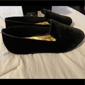 Birdies Starling Black Velvet Shoes 7W - Never Worn!